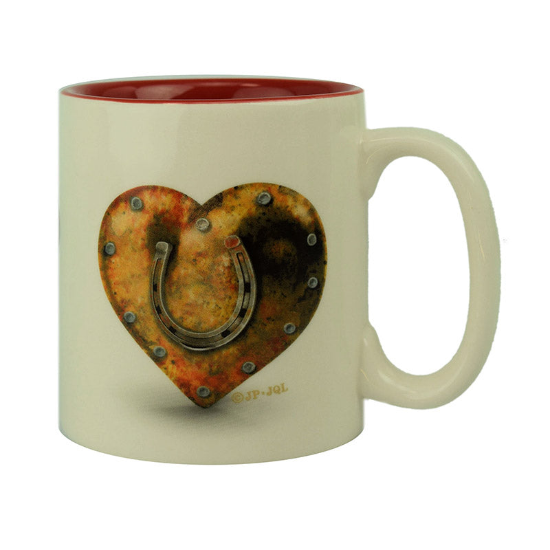 horses leave hoof prints on your heart ceramic mug
