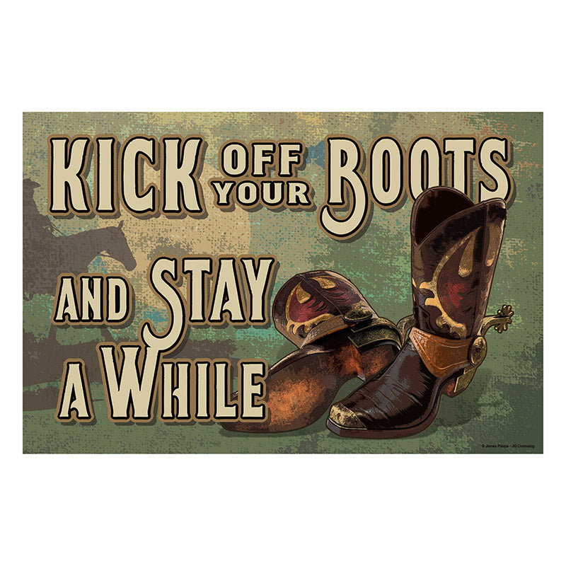 kick off your boots door mat