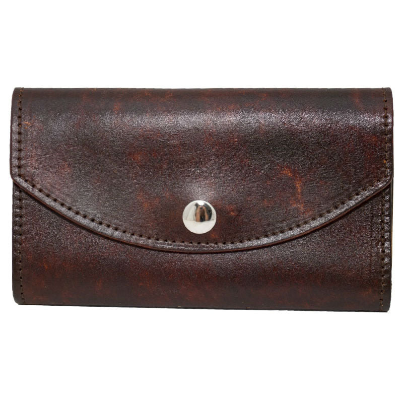 ladies brown leather organizer wallet