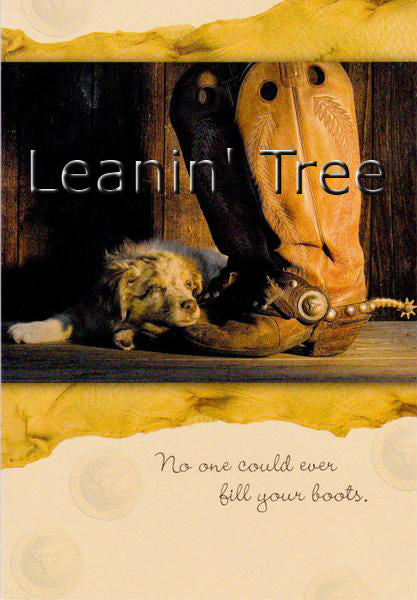 leanin tree fill your boots miss you greeting card