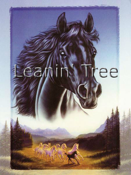 leanin tree horses birthday greeting card