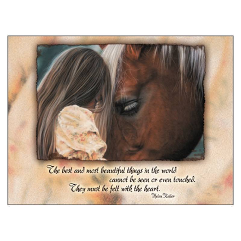 leanin tree in their own world blank horse greeting card