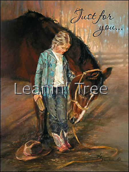leanin tree just for you horse birthday card