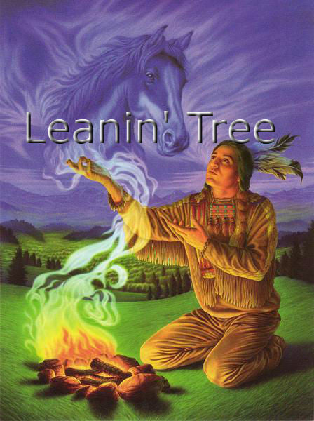 leanin tree spirit of the horse birthday greeting card