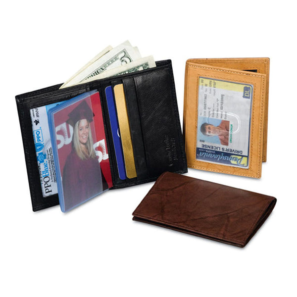 leather card and id case mini wallet