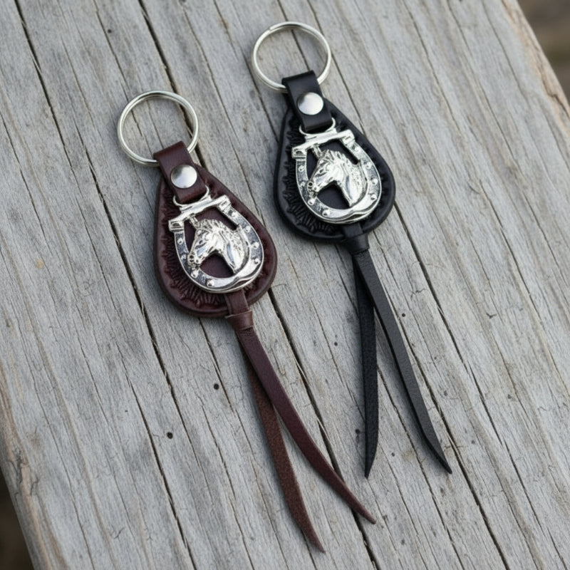 Horse Head, Leather Keychan, Cowgrl, Cowboy, Rodeo, De Cut, Gft for Horse Head, Leather Keychan, Cowgrl, Cowboy, Rodeo, De Cut, Gft for