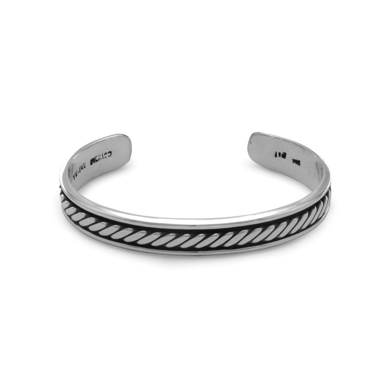 mens rope design cuff bracelet