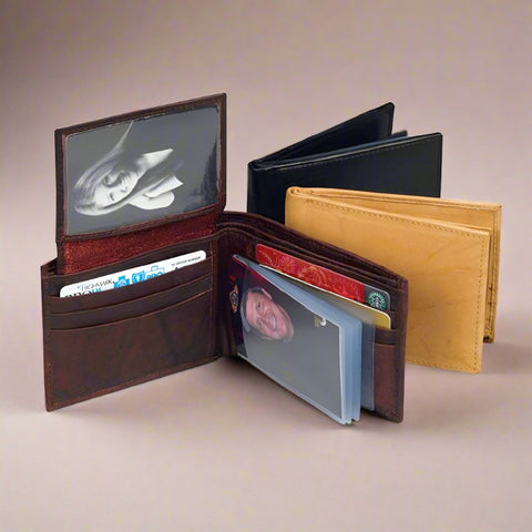 Mens Slimline Leather Bifold Wallet