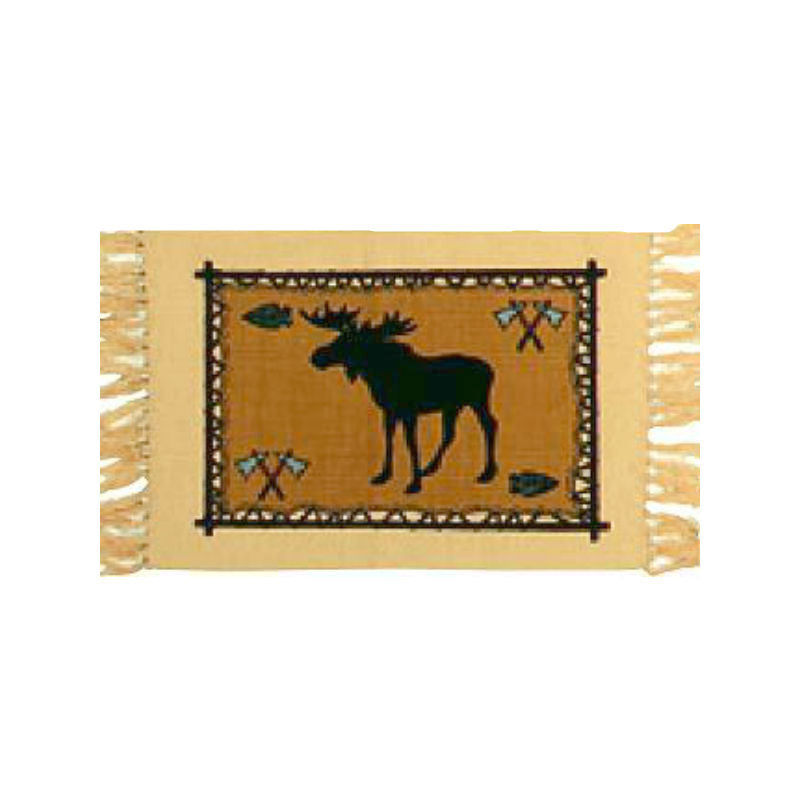 moose stencil tapestry placemat