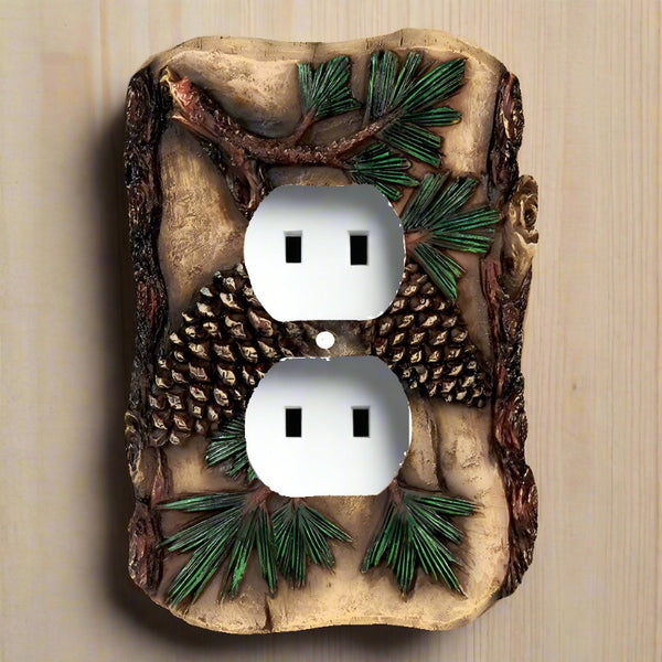 pine cone duplex outlet cover