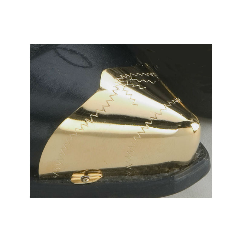 pointed brass zig zag boot toe tips