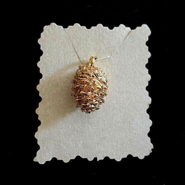 real mini pine cone necklace pendant