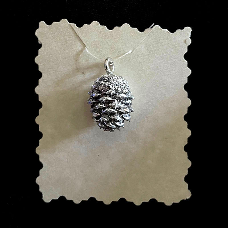 real mini pine cone necklace pendant