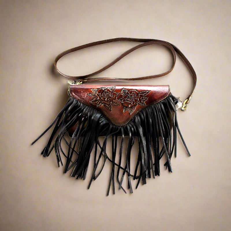 Sweet Perspective Faux Leather Fringe Purse in Khaki • Impressions Online  Boutique