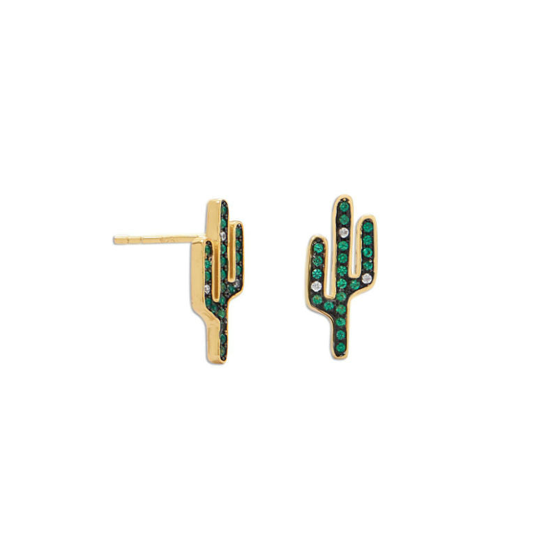 saguaro cactus stud earrings