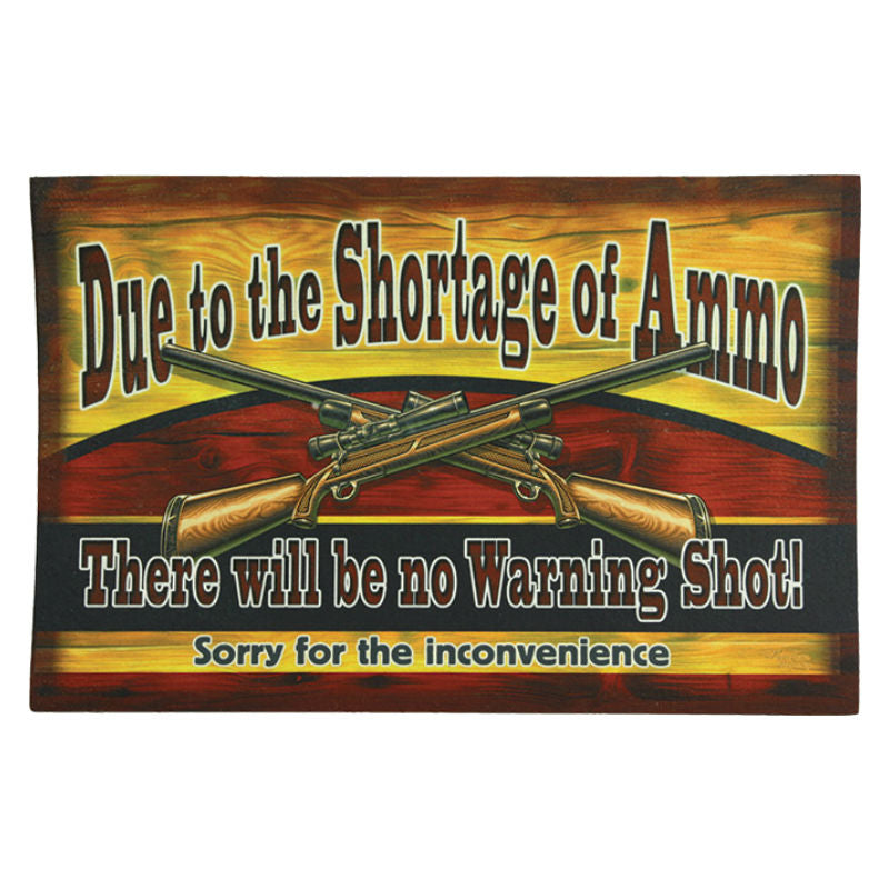 shortage of ammo door mat