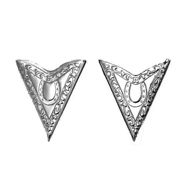 silver horseshoes collar tips