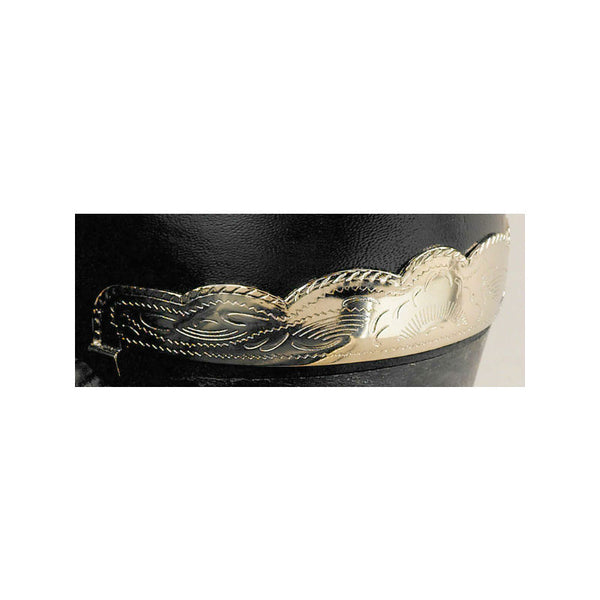 silver plated cowboy boot heel guards