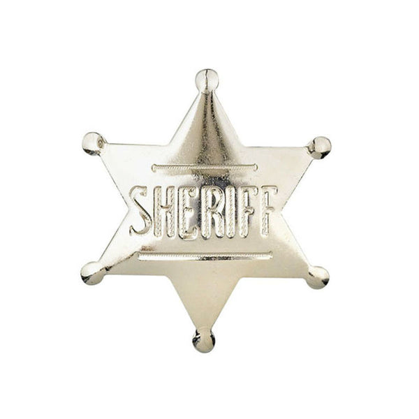 silver sheriff badge pin