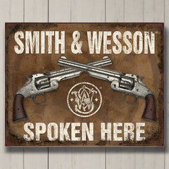 センスのいい お歳暮 smith-wesson-spoken-here-tin- ヴァイスシュヴァルツ