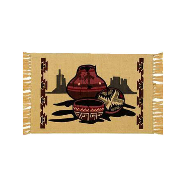 southwestern mimbres pottery stencil tapestry placemat
