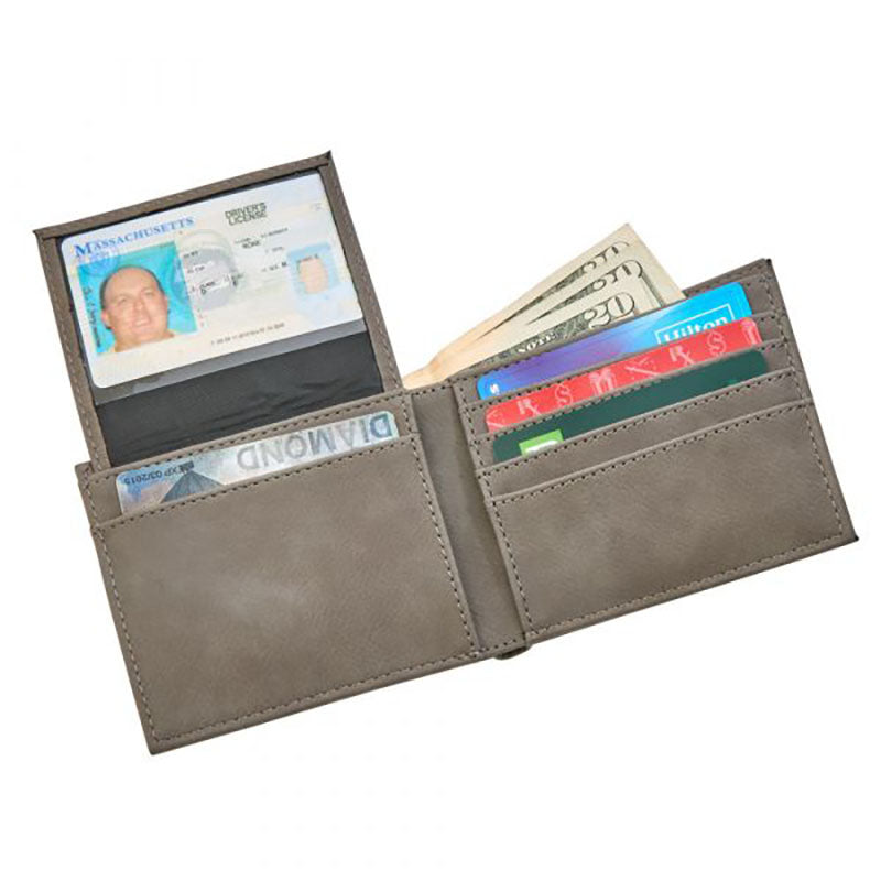 split bi fold credit card wallet
