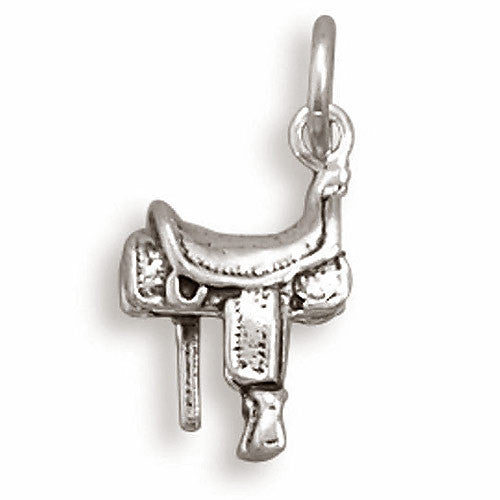 sterling silver saddle charm