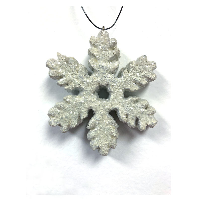 sugar crystal snowflake ornament