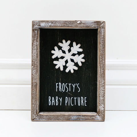 Wooden Framed Frosty's Baby Picture