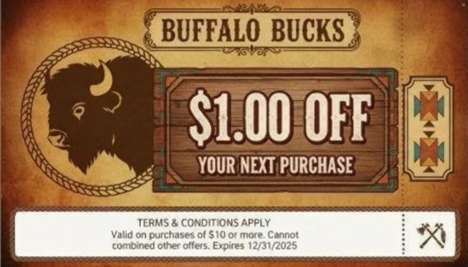 buffalo bucks coupon code
